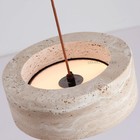 Natural Stone Pendant Light Kitchen Island Marble Drum Pendant Led Lighting