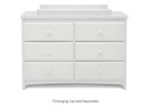 Delta Children Emerson White 6 Drawer Dresser With Interlocking Drawers 