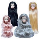 Blue Eye Wavy Curls Hair Doll Head For 11 5  Doll Heads Vintage Face Mold 1 6