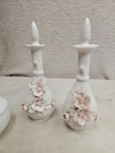 Vintage Japan Ladies Dresser Vanity 3 Piece Set Pink Flowers 