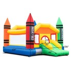 New Inflatable Crayon Bounce House Castle Jumper Moonwalk Bouncer Without Blower