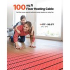 100 Sqft Floor Heating Mat 120v Electric Radiant System With Alarm