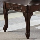 Traditional Ornate Detailing Wood Coffee Table  Dark Cherry