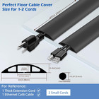 4ft Floor Cord Cover cord Hider Floor Black extension Cable Cover Power Cord Pro