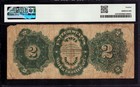 1891  2 Silver Certificate Note Currency Fr 246 Windom Pmg Fine F 12