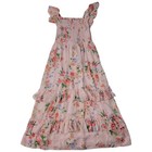 Rare Editions Girls Ruffle Hem Tiered Skirt Chiffon Maxi Dress