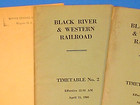 Vtg 1965-1969 Black River   Western Railroad Government Of Employees Timetables