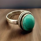 Southwestern Turquoise Ring Sterling Silver Size 6