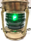 Vintage Brass Electric Red green Lamp Maritime Ship Lantern Boat Light Decor