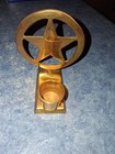 1960s Vintage Solid Brass Star Candle Holder 3   3   2 5 