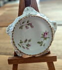 Shabby Chic Vintage Porcelain Butter Pats  Delicate Roses   Gold Trim  Set Of 12