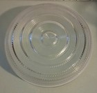 Vtg 1950s Atomic Ceiling Light Cover Frosted And Clear Shade