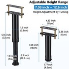 Caeuiciw 4 Pcs Adjustable Height Bed Support Legs 7 08-12 6 Inch Black 