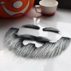 Diy Self Adhesive Fake Beard Free Size  Gray With White mustache And Eyebrow  