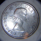 Canada 50 Cent Coin 1962 Queen Elizabeth  Km56 80  Silver  xf - Au 