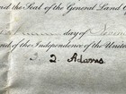 President John Quincy Adams Signed Land Grant 1827