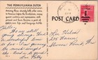 Vintage Pennsylvania  dutch Country  Comic Postcard  aunt Minnie Sits Broad 