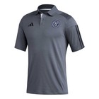 Men s New York City Fc Adidas Gray 2023 On-field Training Polo Sz Lg