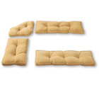 Cream 4 Piece Nook Cushion Set Corner Bench Booth Seat Dining Breakfast Kitchen