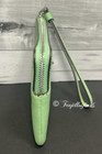 Coach Corner Zip Wristlet Leather Pale Pistachio 58032 New