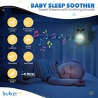 Bubzi Co Sleep Sound Machine  Portable Owl Soother  Night Light Projector  Comfo