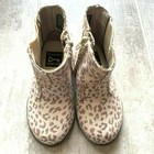 Skechers Baby Girl Toddler Boots Shoes New Memory Foam Leopard Shimmer Sz 7 Cute