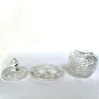 Antique American Brilliant Cut Glass Jar   Underplate C  1900