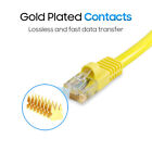 Cat5e Ethernet Cable Lan Router Network Cat5 Rj45 Internet Yellow Patch Cord Lot