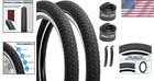 Complete Kids Bike Tires Replacement Kit  20in Puncture-proof Tires   Tubes