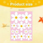 72pcs Daisy Window Clings  Summer Spring Window Stickers Cute Daisy Flower 