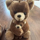 Adorable Vintage 1980  Teddy Bear Lamps Pair Mama Holding Baby Adi Brand 