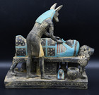 Authentic Ancient Egyptian Anubis Mummification Statue Canopic Jars Funeral Bc