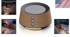 White Noise Machine For Sleep - 20 Sounds   10 Color Lights  Wood Finish