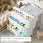 Changing Table Dresser With 6 Drawers Baby Dresser With Changing Table White