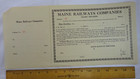 1914 Shares Stock Certificate Maine Railways Companies Unissued Railroad History