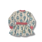 Vintage Disney Beauty And The Beast Dress Girls Pink Blue Long Sleeve Dress