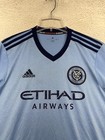 New York City Fc Jersey Mens Large Blue Mls Soccer Adidas 2017-2018 Home