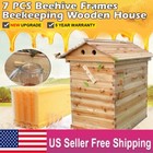 7pcs Auto Shedding Honey Hive Frame cedarwood Super Brood Beekeeping Box With