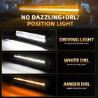 21  Led Light Bar Dual Color Drl White Yellow Position Offroad Spot Flood Beam