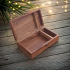Handcrafted Walnut Keepsake Box For Jewelry And Photos     Elegant Gift Choice