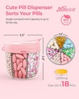 Amoos Cute Pill Dispenser With Anti-mix Design  7-slot  Bpa-free  3 8   Pink