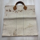 Vintage L l  Bean Canvas Wood Log Holder Carrier W  Leather Handles