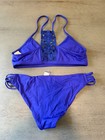 Full Cut New Blue  L Space Two Piece Swimsuit Bikini Size Large