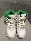 Jordan Air Jordan 2 White green High Top Leather Lace-up Sneaker Kids 9 5