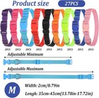 27pcs Dog Collar Bulk Adjustable Nylon Pet Collar Medium Large Dogs Collars W