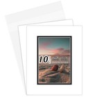 10 Pack 16x20 White black Double Picture Mat Boards White Core Bevel Cut Framing