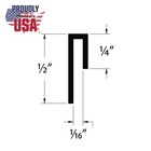 J Channel Fits Material 1 16  Thick Black Rigid Pvc Cap Moulding 8 Foot Length