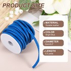 5 5 Yards  5 M Round Braided Leather Cord  bright Blue  5mm 0 2  