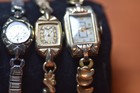 Ladies Gold Filled Wristwatches From 1950 Circa Lot Of 5    j