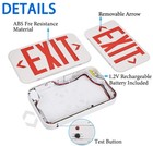 Led Emergency Exit Light Sign W battery Backup Single   Double Side Ul